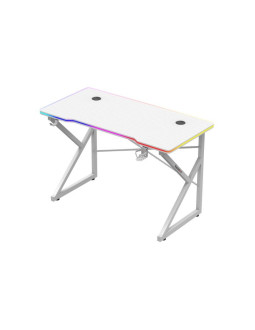 Biurko gamingowe huzaro hero 1.7 rgb white