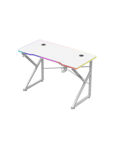 Biurko gamingowe huzaro hero 1.7 rgb white