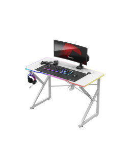 Biurko gamingowe huzaro hero 1.7 rgb white 2