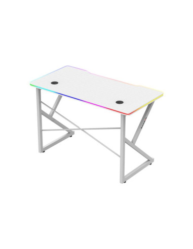 Biurko gamingowe huzaro hero 1.7 rgb white