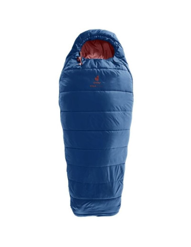 Śpiwór dziecięcy deuter starlight (130-170 cm) - nightblue/redwood