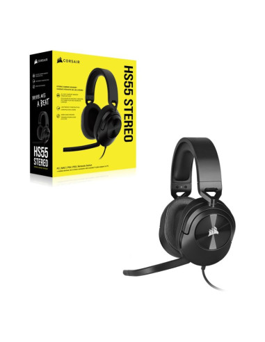 Corsair hs55 stereo zestaw słuchawkowy przewodowa ręczny gaming węgiel