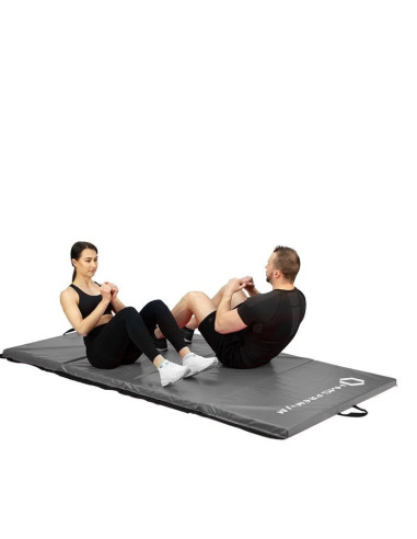 Materac gimnastyczny składany szary 2400x1200x50mm hms mgs01