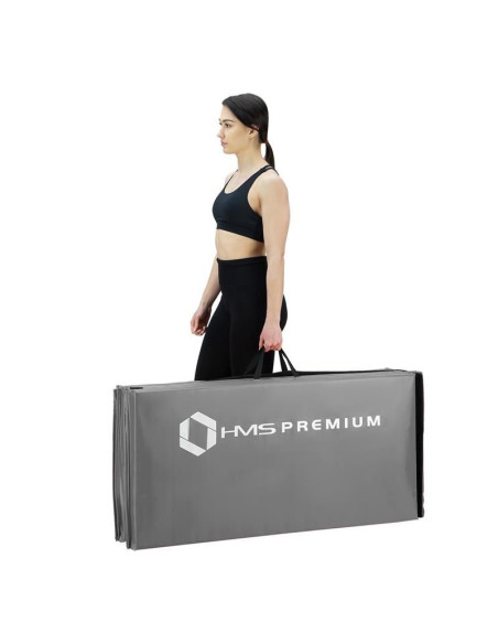 Materac gimnastyczny składany szary 2400x1200x50mm hms mgs01