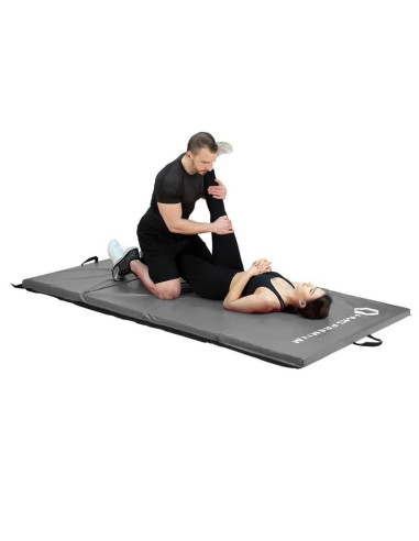Materac gimnastyczny składany szary 2400x1200x50mm hms mgs01