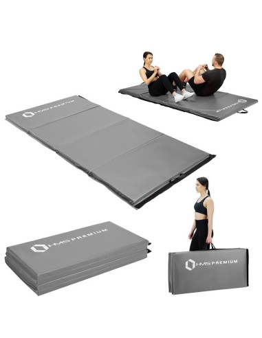 Materac gimnastyczny składany szary 2400x1200x50mm hms mgs01
