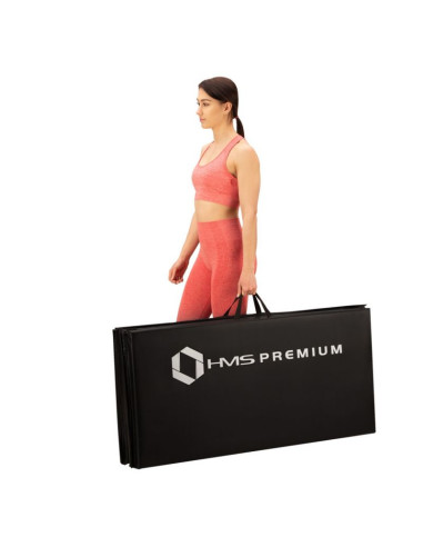 Materac gimnastyczny składany czarny 2400x1200x50mm hms mgs01