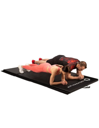 Materac gimnastyczny składany czarny 2400x1200x50mm hms mgs01