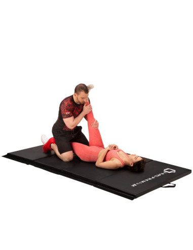 Materac gimnastyczny składany czarny 2400x1200x50mm hms mgs01