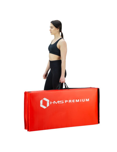 Materac gimnastyczny składany czerwony 2400x1200x50mm hms mgs01
