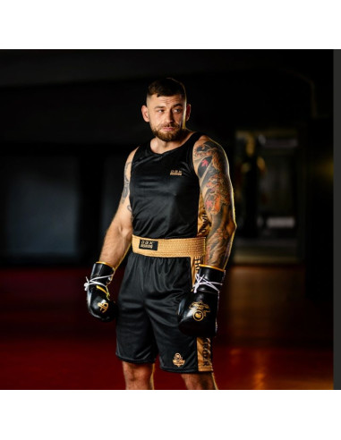 Wiązane rękawice bokserskie wielowarstwowe - profighter gold - legacy series