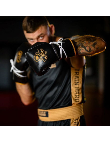 Wiązane rękawice bokserskie wielowarstwowe - profighter gold - legacy series