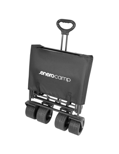 Wózek turystyczno plażowy deluxe składany 90x57x73-96cm z uchwytem czarny