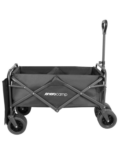 Wózek turystyczno plażowy deluxe składany 90x57x73-96cm z uchwytem czarny