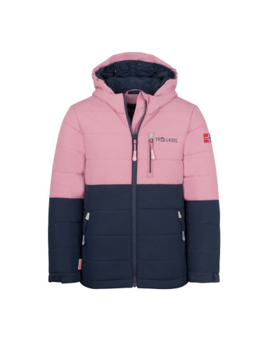 Kurtka zimowa dziecięca trollkids kids hemsedal snow jacket xt narciarska różowa/granatowa (513-232)