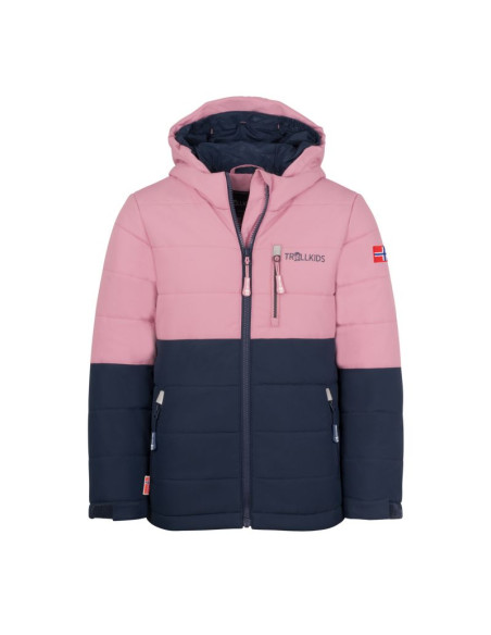 Kurtka zimowa dziecięca trollkids kids hemsedal snow jacket xt narciarska różowa/granatowa (513-232)