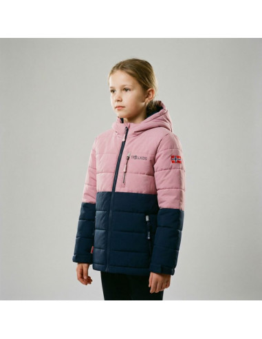 Kurtka zimowa dziecięca trollkids kids hemsedal snow jacket xt narciarska różowa/granatowa (513-232)