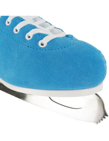 Łyżwy figurowe roces suede eco-fur niebiesko-białe 450702 004