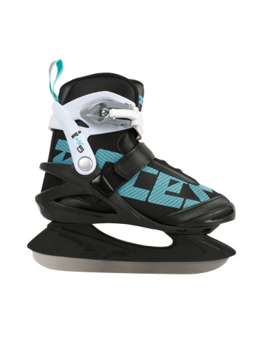 Łyżwy damskie roces icy 5 czarno-biało-błękitne 450737 001