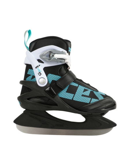 Łyżwy damskie roces icy 5 czarno-biało-błękitne 450737 001