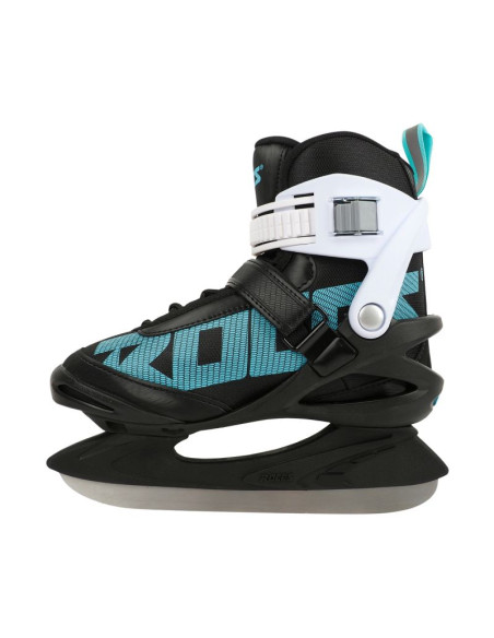 Łyżwy damskie roces icy 5 czarno-biało-błękitne 450737 001