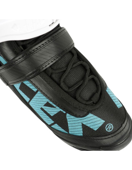 Łyżwy damskie roces icy 5 czarno-biało-błękitne 450737 001