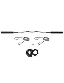 Gryf olimpijski łamany 13,5 kg / 1500 mm z zaciskami hms gol200 2