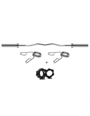 Gryf olimpijski łamany 13,5 kg / 1500 mm z zaciskami hms gol200