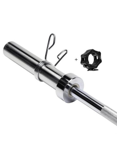 Gryf olimpijski łamany 13,5 kg / 1500 mm z zaciskami hms gol200