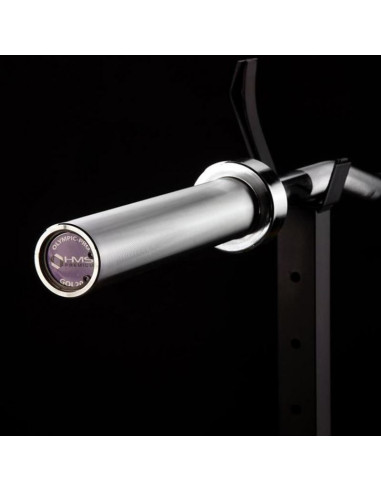 Gryf olimpijski łamany 13,5 kg / 1500 mm z zaciskami hms gol200