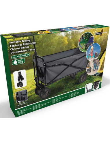 Wózek turystyczno plażowy składany 82x52x63cm z uchwytem