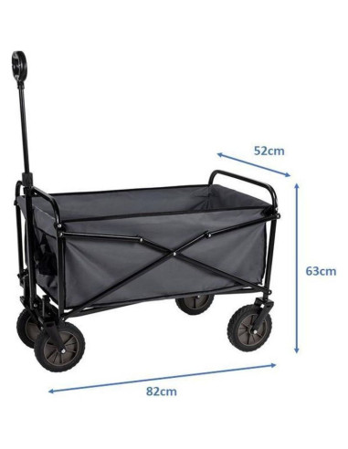 Wózek turystyczno plażowy składany 82x52x63cm z uchwytem