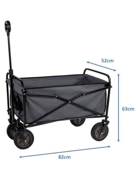 Wózek turystyczno plażowy składany 82x52x63cm z uchwytem