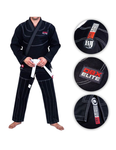 Kimono / gi do treningu bjj - czarne dbx elite a0 + pas a0