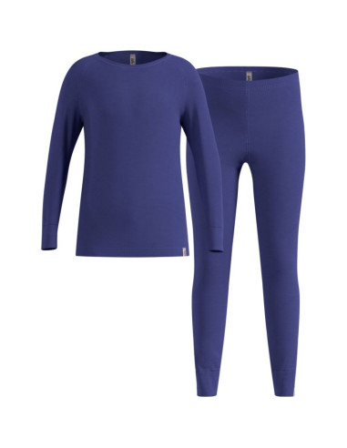 Bielizna termoaktywna - zestaw odlo set long merino 200 roz. 152cm niebieska