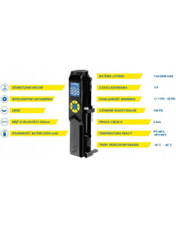 Pompka kompresor turystyczny na akumulator michelin 2