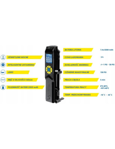 Pompka kompresor turystyczny na akumulator michelin