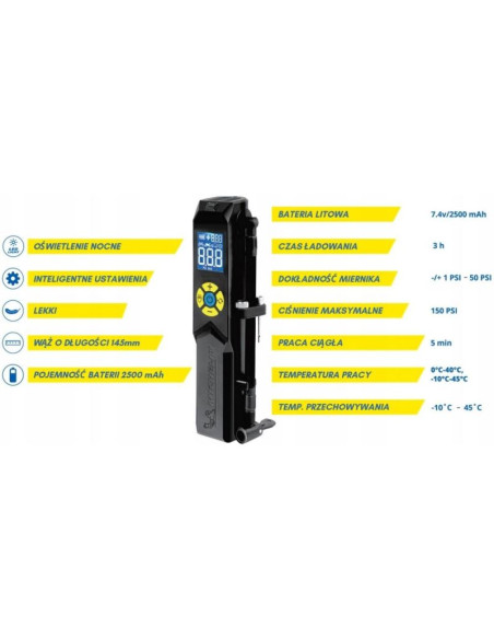 Pompka kompresor turystyczny na akumulator michelin