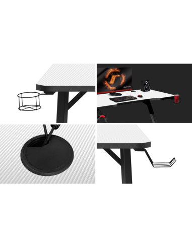 Biurko gamingowe huzaro hero 2.5 white