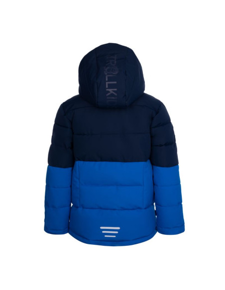 Kurtka z kapturem zimowa dziecięca trollkids kids gryllefjord wodoodporna niebieska/granatowa (365-100)