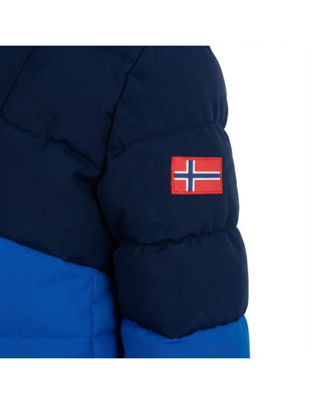 Kurtka z kapturem zimowa dziecięca trollkids kids gryllefjord wodoodporna niebieska/granatowa (365-100)