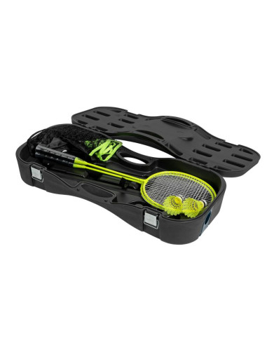 Virtufit zestaw 2-w-1 przenośny zestaw do badmintona i tenisa - w zestawie walizka i rakietki