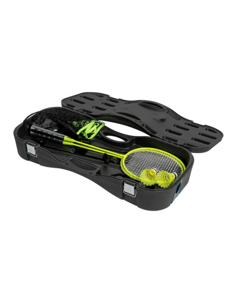 Virtufit zestaw 2-w-1 przenośny zestaw do badmintona i tenisa - w zestawie walizka i rakietki