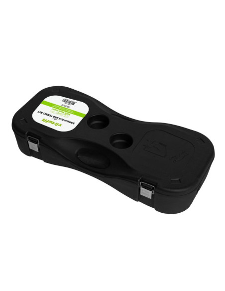 Virtufit zestaw 2-w-1 przenośny zestaw do badmintona i tenisa - w zestawie walizka i rakietki