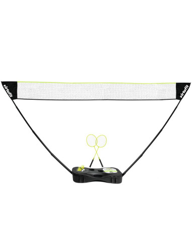 Virtufit zestaw 2-w-1 przenośny zestaw do badmintona i tenisa - w zestawie walizka i rakietki