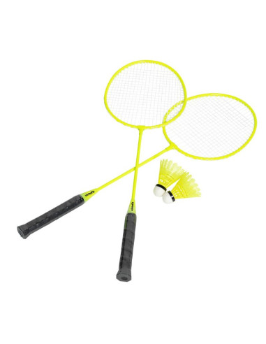 Virtufit zestaw 2-w-1 przenośny zestaw do badmintona i tenisa - w zestawie walizka i rakietki