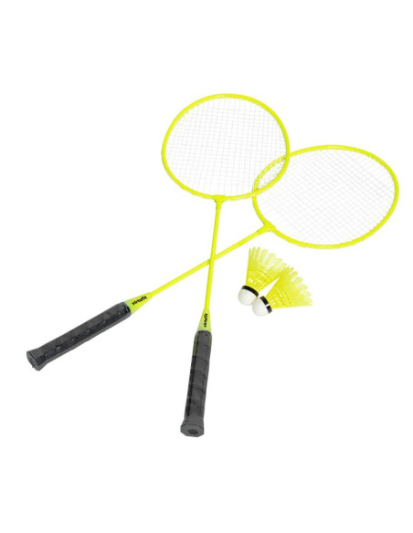 Virtufit zestaw 2-w-1 przenośny zestaw do badmintona i tenisa - w zestawie walizka i rakietki