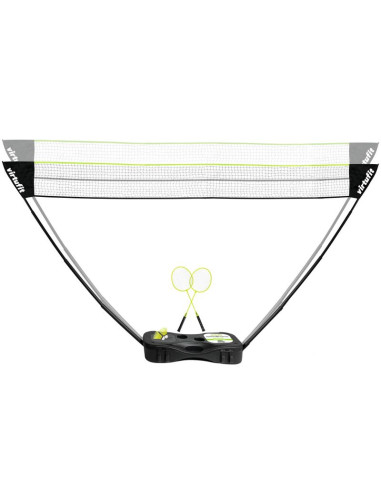 Virtufit zestaw 2-w-1 przenośny zestaw do badmintona i tenisa - w zestawie walizka i rakietki