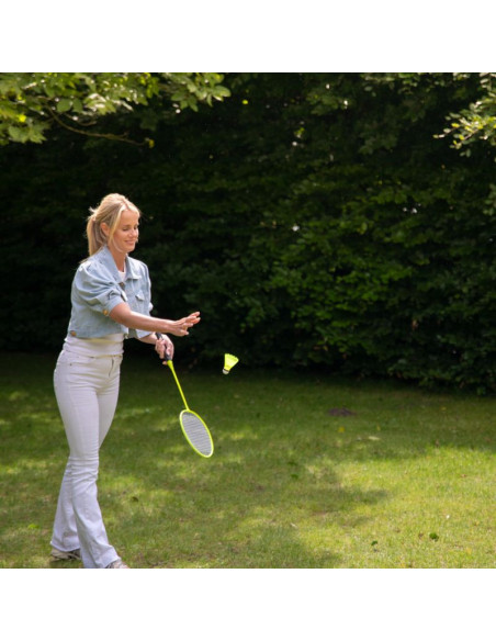 Virtufit zestaw 2-w-1 przenośny zestaw do badmintona i tenisa - w zestawie walizka i rakietki