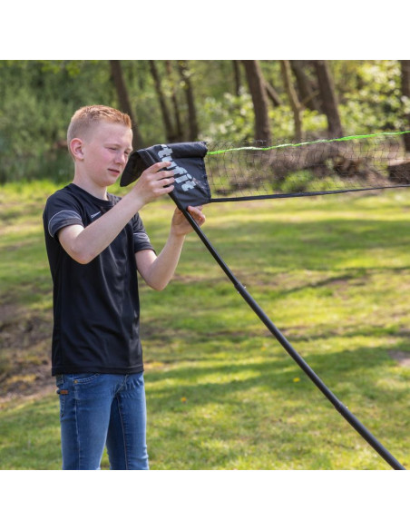 Virtufit zestaw 2-w-1 przenośny zestaw do badmintona i tenisa - w zestawie walizka i rakietki